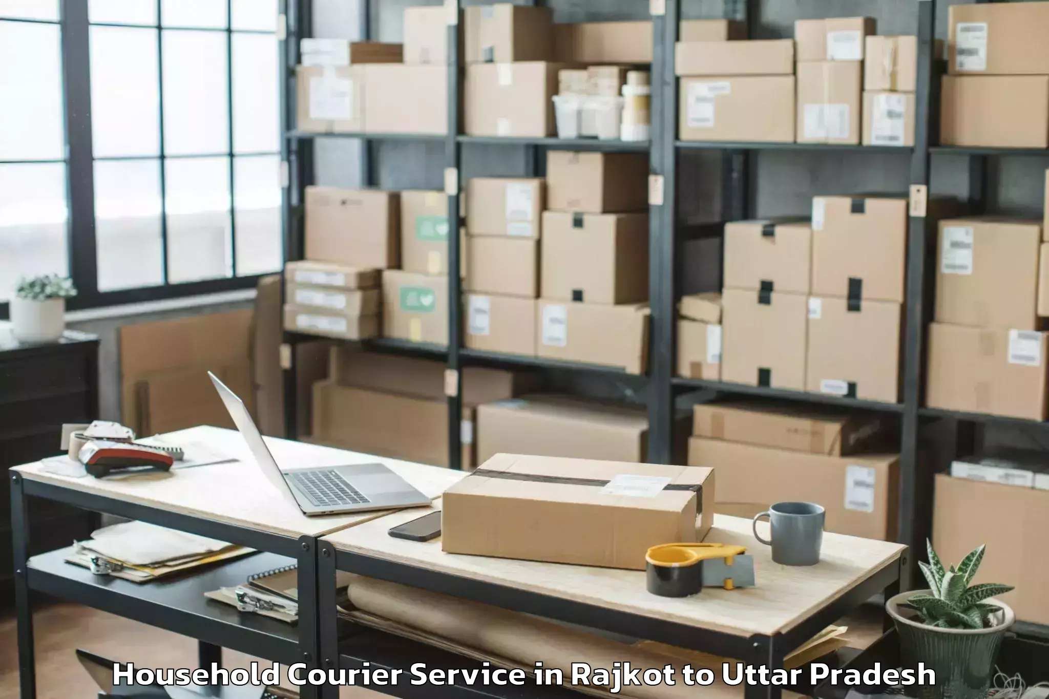 Book Rajkot to Pilkhuwa Household Courier